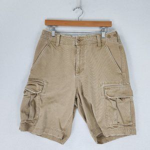 Fossil Shorts Mens 30 Tan Cargo Cotton Heavyweight Casual Outdoor Distressed